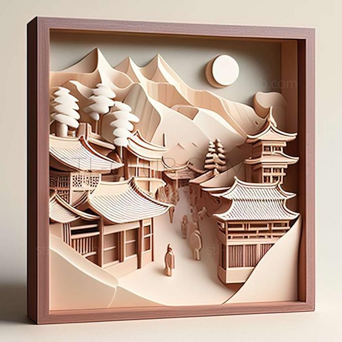 3D model Matsuyama in Japan (STL)